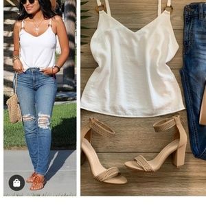 I ❤ joah white tank top